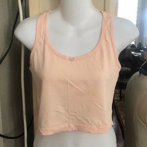 Crop Top Peach/coral Color Racerback backside Size small